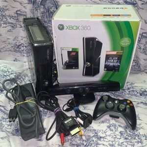 Xbox 360 Console | No HDD | In Box | With Kinect and Cords | Not Complete |